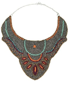 CRYSTAL CRAFT Unique Red & Black Block Chunky EthnicUnique African Woman Necklace with earring,for gifted Multilayer Colorful - Product Image 1