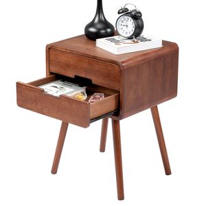 "Solid Wood Living Room & Bedroom Nightstand <b>Side</b> <b>Table</b> with <b>Drawer</b>" - Product Image 5