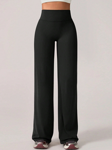 Pantalones de Yoga de Cintura Alta para Mujer, Pierna Ancha, Tallas Grandes, para Gimnasio, Entrenamiento, Fitness, Ropa Deportiva con Logotipo Personalizado - Product Image 4