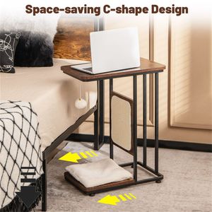 Tavolino Laterale Regolabile in MDF per Gatti, Stile Moderno Classico, Tavolino da Interno con Tiragraffi, Altezza Personalizzabile, Materiale in Bambù e Sisal - Product Image 5