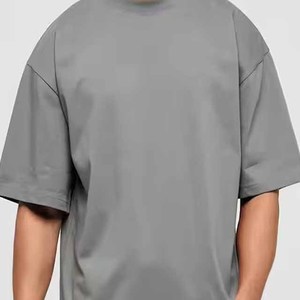 T-shirts pour hommes en coton à manches courtes, col rond, coupe classique, t-shirts en coton pour hommes en gros - Product Image 5