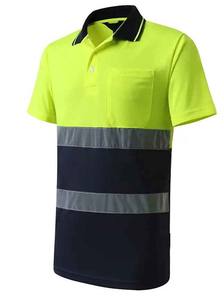 เสื้อโปโลสำหรับคนงานก่อสร้างถนนชุดทำงานแบบ2คลาส3มองเห็นได้ชัดเจน - Product Image 2