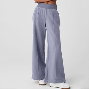 Pantalon évasé pour femme en matière légère et respirante, coupe décontractée, idéal pour le quotidien, les tenues décontractées et un usage confortable - Product Image 1