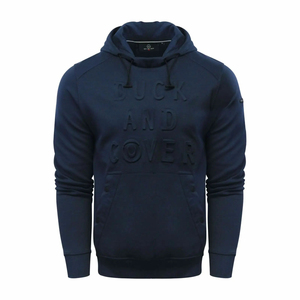 Sweat à capuche surdimensionné personnalisé pour homme en mélange polyester/coton épais avec motif en relief, prêt pour l'hiver, respirant - Product Image 1