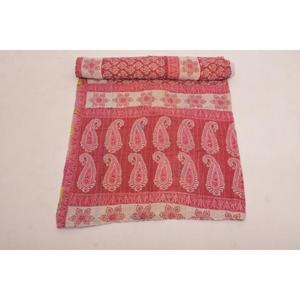 Colcha Kantha de Algodón Hecha a Mano, Colcha Reversible Vintage Gudri, Manta para Cama, Sofá o Sillón - Product Image 2