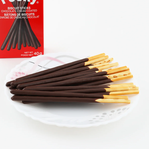 Glico Pocky <b>Chocolate</b> Biscuit <b>Sticks</b> 40g <b>Chocolate</b> Cream Covered <b>Wafers</b> Crispy Sweet Snack - Product Image 2
