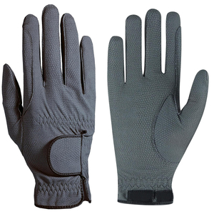 Guantes de equitación de cuero auténtico antideslizantes con diseño OEM personalizado, cierre con cordón, dedos completos, para deportes de invierno y equitación al aire libre - Product Image 6