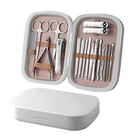 Juego de 18 Piezas de Cortaúñas de Acero Inoxidable de Alta Calidad con Estuche Personalizado, Kit de Manicura y Pedicura, Cortaúñas para Manos y Pies