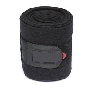 Bandages en polaire pour chevaux 300 GSM, bleu marine, avec paillettes dorées, avec sac de transport - Product Image 3