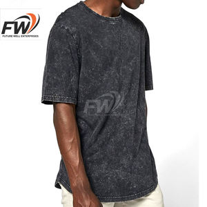 Camisetas de la Mejor Calidad con Lavado Ácido para Hombre, de Algodón y Poliéster, Diseño Ajustado y Ligero, Venta al Por Mayor - Product Image 3