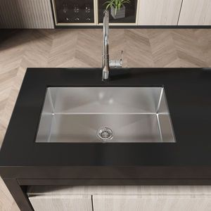 Modern 30\" X 19\" Single Bowl <b>Kitchen</b> <b>Sink</b> Multifunctional S304 Stainless Steel Undermount Workstation Handmade Kit - Product Image 1