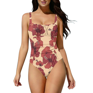Nouveauté : Maillot de bain une pièce pour femme, ensemble bikini, vêtements de plage, coton, couleur unie, maillots de bain pour femme en vente - Product Image 2