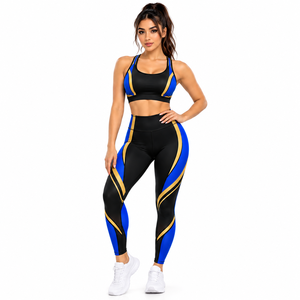 Women’s Custom Fitness <b>Activewear</b> Set Sublimated Sports Bra <b>Leggings</b> - Product Image 1