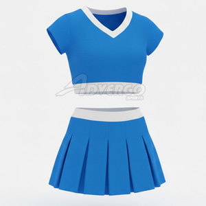 Ensemble de vêtements de cheerleading modernes fabriqués en usine avec option manches, coupe confortable, tissu flexible pour mouvements actifs - Product Image 2