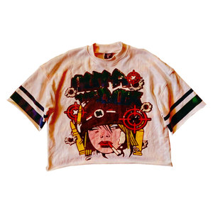 เสื้อยืดทรงครอปแบบเรกูลาร์ฟิต พิมพ์ลายเลข 24 ด้านหลัง แขนสั้น สไตล์สตรีทสำหรับผู้ชาย คอกลม ผ้าถัก ระบายอากาศได้ดี ผลิตจากผ้าฝ้าย 100% - Product Image 4