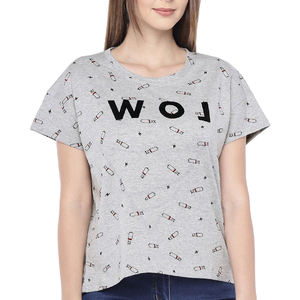 T-shirt imprimé décontracté pour femmes, hauts en coton respirant, manches courtes, vêtements légers et confortables - Product Image 5