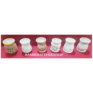 Quemador de Aceite Aromático de Piedra Jabonosa Natural Tallado a Mano con Diferentes Diseños, Hecho a Mano, para Decoración del Hogar y Hoteles - Product Image 1