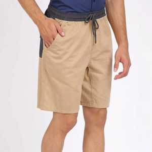 Pantalones Cortos Bermuda de Algodón Caqui para Hombre, Cintura Media, Cordón Ajustable, Estilo Casual, Color Sólido, Bolsillos, Tejido Transpirable, Venta Directa en Línea - Product Image 2