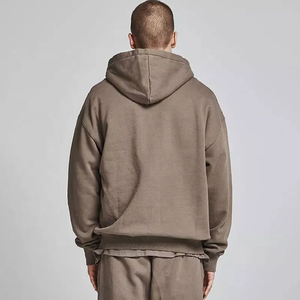 Ensemble de survêtement pour homme avec sweat à capuche oversize à fermeture éclair intégrale, veste à épaules tombantes et pantalon de survêtement ample, style streetwear décontracté - Product Image 4