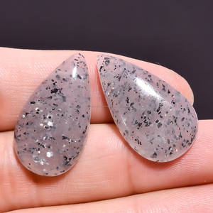 Piedra Preciosa Natural de Sunstone Negra Premium, Cabujón Suelto en Forma de Pera, Liso, Hecho a Mano, con Efecto de Color, para Joyería y Regalos - Product Image 3