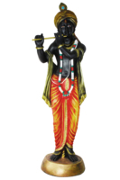 Statuette artisanale en résine du Dieu Krishna, décoration artistique religieuse traditionnelle pour salon, table ou maison