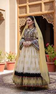 Salwar Kameez Afghani Vintage Kuchi, broderie artisanale, soie Georgette, tenue de mariage et de fête pour femmes, coupe ajustée, taille personnalisable, OEM - Product Image 4