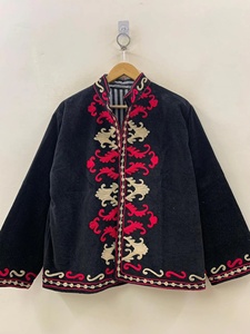 Women Ethnic Suzani Velvet Festival <b>Jacket</b> Handmade Boho Embroidered Winter Outerwear Traditional Handmade Festival <b>Jacket</b> - Product Image 1