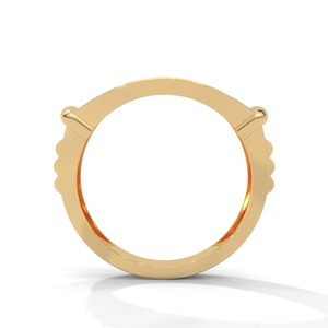 Yellow Gold Moissanite <b>Ring</b> Oval Cut Stone Band <b>Chunky</b> Statement Jewelry for Women Party Wear - Product Image 3