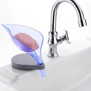 Jabonera Decorativa con Forma de Hoja, Antideslizante, Impermeable, Fácil de Limpiar, Hecha de Plástico Duradero, Moderna, para Baño - Product Image 1