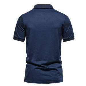 เสื้อเชิ้ตแขนสั้นผู้ชาย ผ้าถักโพลีเอสเตอร์ สไตล์ลำลอง กันยับ ปักลาย รับผลิตแบบ OEM ODM ขายส่ง - Product Image 6