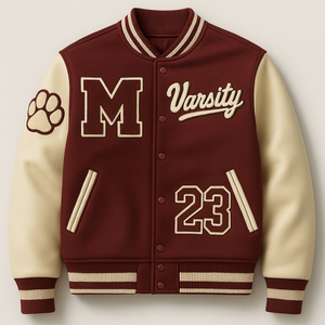 Chaqueta Universitaria Vintage con Logos Bordados para Hombre, Chaqueta de Cuero Varsity, Chaqueta Cortavientos de Piloto, Chaqueta Bomber, Chaqueta Letterman de Béisbol - Product Image 1