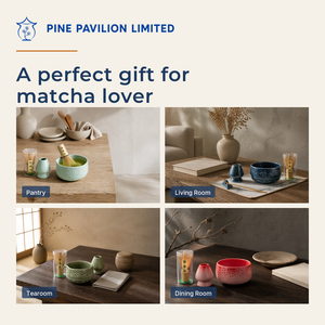 Juego de Matcha Pine Pavilion, Tazón de Cerámica Chawan, Batidor de Bambú Chasen, Soporte para Batidor, Juego de Té Japonés de 6 Piezas, Caja de Regalo, Logotipo Personalizado - Product Image 5