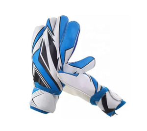 Unisex Full <b>Finger</b> PU Goalkeeper Gloves White Black Red Non Slip Palm Adjustable Wrist <b>Strap</b> Breathable <b>Finger</b> Protection - Product Image 2