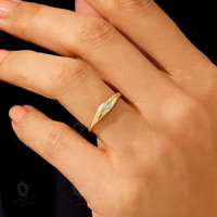 Anillo de compromiso con moissanita talla marquesa, plata 925, engaste biselado, diamante simulado, estilo East West, para mujer, cúpula pequeña, minimalista