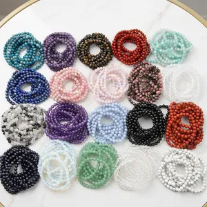 Natural Crystal <b>Bracelets</b> 6-10 mm Bead Healing Gemstone <b>Bracelets</b> Amethyst Onyx Chrysocolla Rose Quartz Lapis Selenite Amazonite - Product Image 5