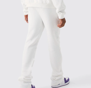 Conjunto Deportivo para Hombre con Capucha, Color Blanco, Sudadera y Pantalones Largos de Color Sólido, con Bolsillos Laterales, Transpirable, de Algodón, para Otoño - Product Image 6
