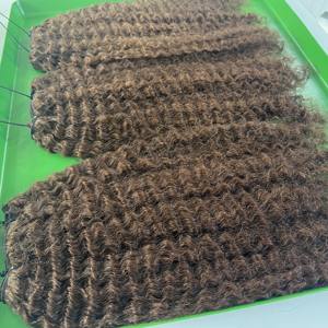 ขายส่งคู่ดึงRemyมนุษย์ผมบราซิล3มัดด้วยลูกไม้ปิด100%ดิบหยิกผมพม่าสานมัด10Aเกรด - Product Image 4