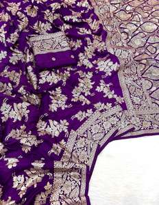 Elegante Saree de Seda Khadi Pura y Suave RN Moderno con Blusa a Juego, Sin Arrugas, para Bodas Indias y Fiestas Nupciales - Product Image 5