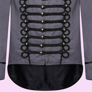Men's Gothic Tailcoat Emo <b>Punk</b> Parade Steampunk <b>Jacket</b> Modern Pure Cotton Zipper Closure 2026 - Product Image 4