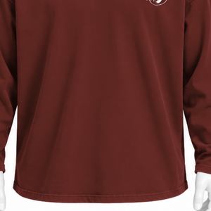 Camiseta Oversize de Manga Larga de Algodón Marrón Chocolate con Hombros Caídos, Ajuste Holgado, Lavado, Estilo Casual Unisex Streetwear - Product Image 6