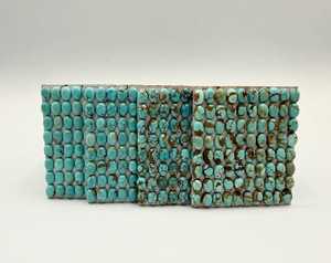 Lot de 1 pièce de cabochon en turquoise naturelle de 8x10MM, forme poire, calibré, pierre précieuse en cristal pour la fabrication de bijoux - Product Image 4