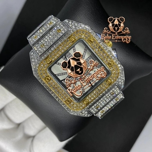 Elegante Reloj de Acero con Esfera con Patrón Radial, Corona Refinada y Brazalete Conectado Suave - Product Image 4