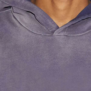 Sweat-shirt à capuche pour homme, coupe classique, couleur unie, avec poche, en tissu tricoté décontracté, 100 % polyester respirant, délavage acide, 400g - Product Image 5