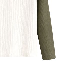 Custom Olive Green White Raglan Long Sleeve T Shirt Men 100% Cotton Casual Crew Neck <b>Baseball</b> <b>Tee</b> OEM Manufacturer Supplier - Product Image 6