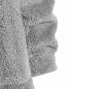 Best Selling <b>Fur</b> Hoodies For Gents <b>Top</b> Trending Comfortable Plain Dyed Gray Color Woolen Pullover <b>Fur</b> Hoodies - Product Image 4