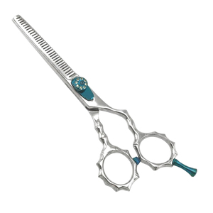 Tijeras Profesionales de Acero Inoxidable para Adelgazar el Cabello, 30 Dientes, para Diestros, Mango Inclinado, Tijeras de Texturizado para Salón y Barbería - Product Image 2
