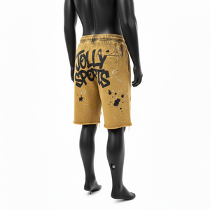 Shorts para Hombre con Lavado Ácido, Algodón Premium, Felpa Gruesa, Tacto Suave, Estilo Desgastado, Logotipo Personalizado con Serigrafía - Product Image 5