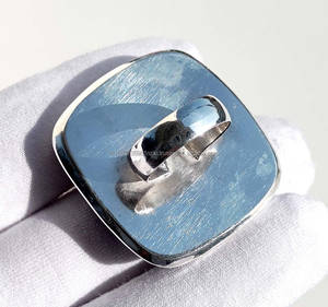 Anillo de piedras preciosas septarianas de Plata de Ley 925 clásico hecho a mano boda/compromiso/fiesta mamá anillo de regalo - Product Image 2