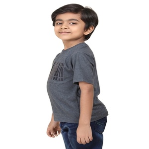 Smart Look 100% coton dans différentes méthodes d'impression et matériaux T-shirt à col rond pour garçon en stock à vendre - Product Image 1