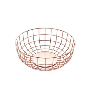Corbeille à fruits en métal pour comptoir, organiseur de fruits, corbeille à fruits en fil métallique rose gold nordique pour centre de table, décoration de maison - Product Image 3